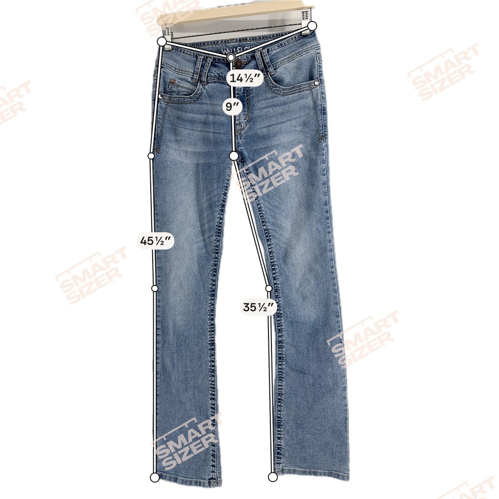 Wallflower Luscious Curvy Fit Bootcut Jeans Blue WLM08234B Womens 5 Long - Picture 2 of 7